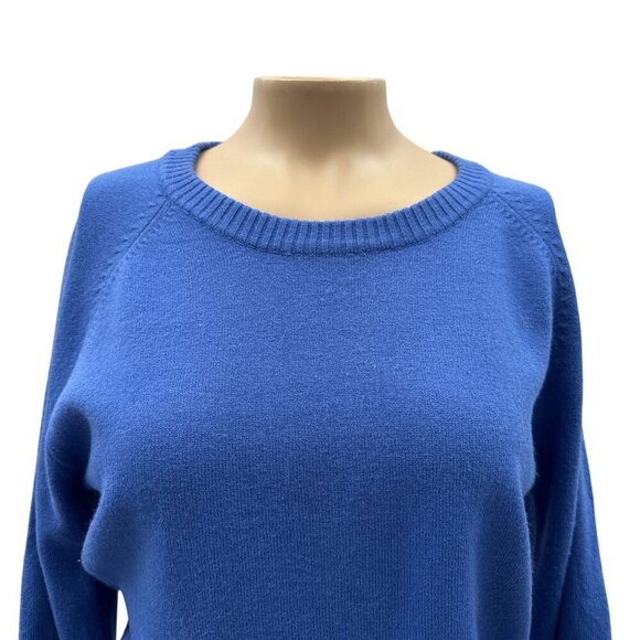 French Connection Sweater Babysoft Raglan Sleeve Pullover Crew Neck Blue Large - Picture 9 of 9